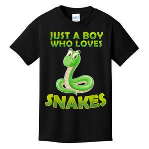 Just A Boy Who Loves Snakes Snake Lover Gift Kids T-Shirt