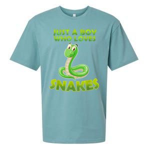 Just A Boy Who Loves Snakes Snake Lover Gift Sueded Cloud Jersey T-Shirt