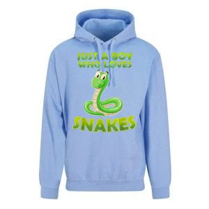 Just A Boy Who Loves Snakes Snake Lover Gift Unisex Surf Hoodie