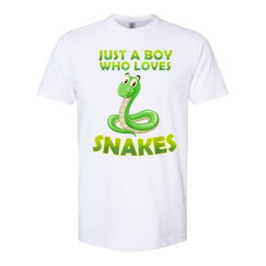 Just A Boy Who Loves Snakes Snake Lover Gift Softstyle CVC T-Shirt