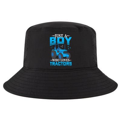 Just A Boy Who Loves Tractors Farm Boy Cool Comfort Performance Bucket Hat