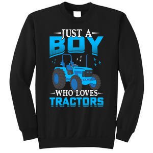 Just A Boy Who Loves Tractors Farm Boy Sweatshirt