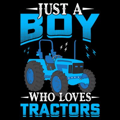 Just A Boy Who Loves Tractors Farm Boy T-Shirt