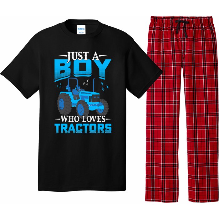 Just A Boy Who Loves Tractors Farm Boy Pajama Set