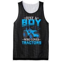 Just A Boy Who Loves Tractors Farm Boy Mesh Reversible Basketball Jersey Tank