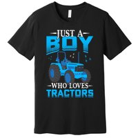 Just A Boy Who Loves Tractors Farm Boy Premium T-Shirt