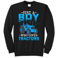 Just A Boy Who Loves Tractors Farm Boy Tall Sweatshirt