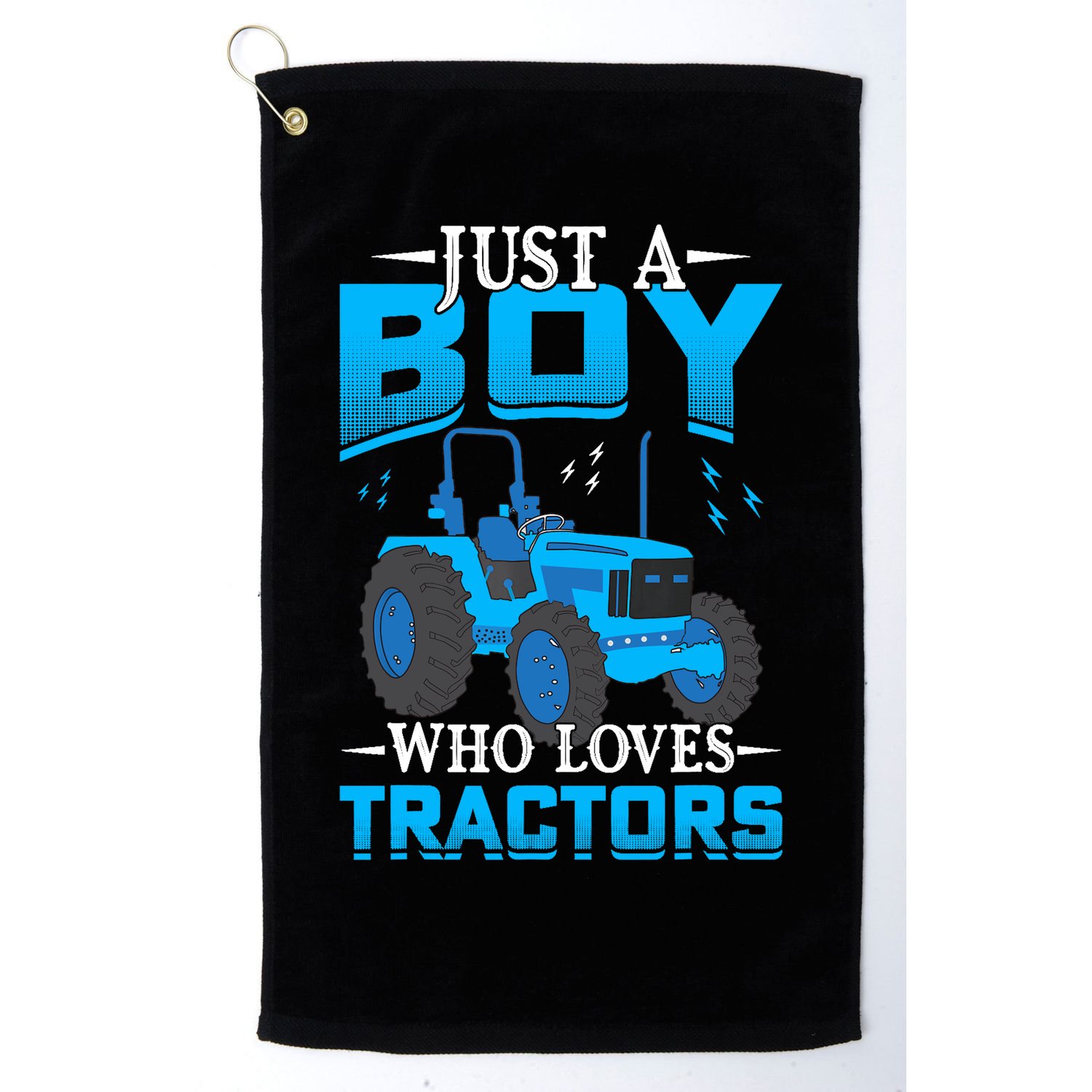 Just A Boy Who Loves Tractors Farm Boy Golf Towel