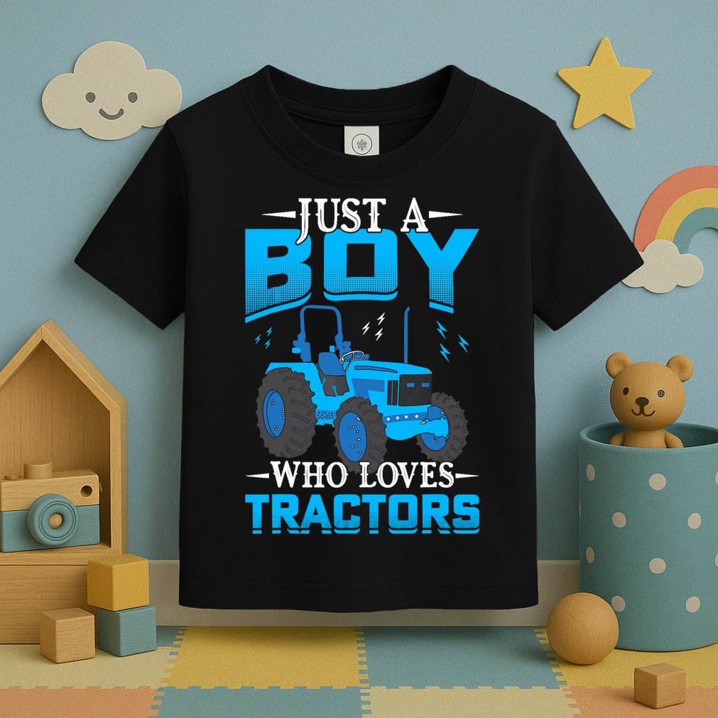 Just A Boy Who Loves Tractors Farm Boy Toddler T-Shirt