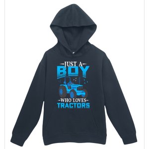 Just A Boy Who Loves Tractors Farm Boy Urban Pullover Hoodie