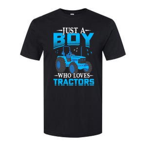 Just A Boy Who Loves Tractors Farm Boy Softstyle CVC T-Shirt