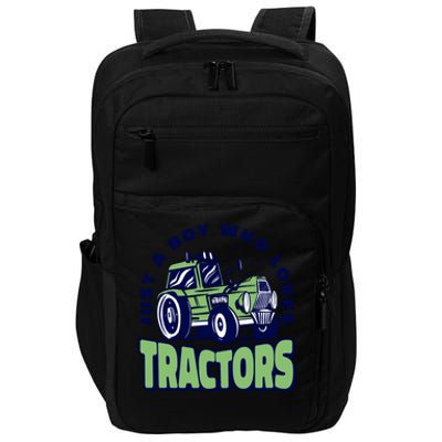 Just A Boy Who Loves Tractors Impact Tech Backpack