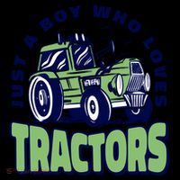 Just A Boy Who Loves Tractors 7-Panel Snapback Hat