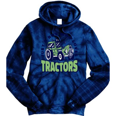 Just A Boy Who Loves Tractors Tie Dye Hoodie