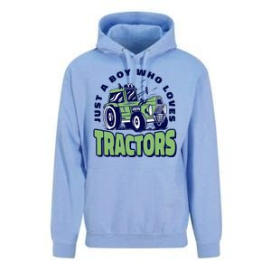 Just A Boy Who Loves Tractors Unisex Surf Hoodie