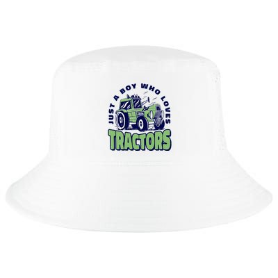 Just A Boy Who Loves Tractors Cool Comfort Performance Bucket Hat