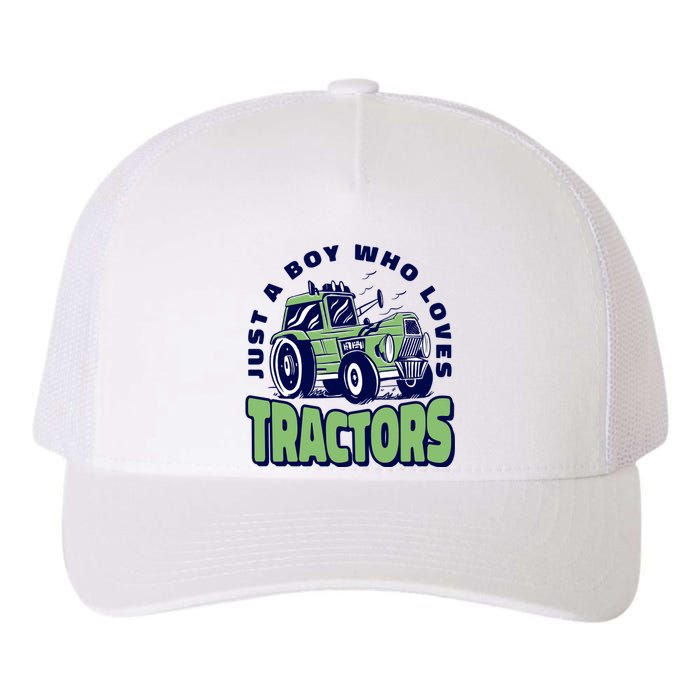 Just A Boy Who Loves Tractors Yupoong Adult 5-Panel Trucker Hat