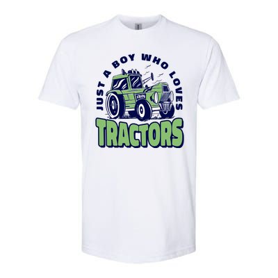 Just A Boy Who Loves Tractors Softstyle® CVC T-Shirt