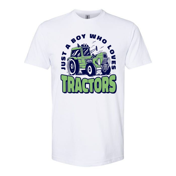 Just A Boy Who Loves Tractors Softstyle CVC T-Shirt