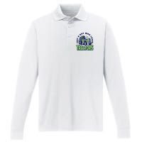 Just A Boy Who Loves Tractors Performance Long Sleeve Polo