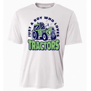 Just A Boy Who Loves Tractors Cooling Performance Crew T-Shirt