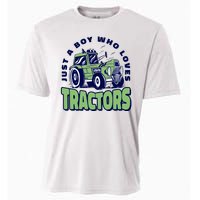 Just A Boy Who Loves Tractors Cooling Performance Crew T-Shirt