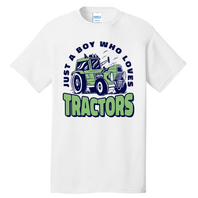 Just A Boy Who Loves Tractors Tall T-Shirt