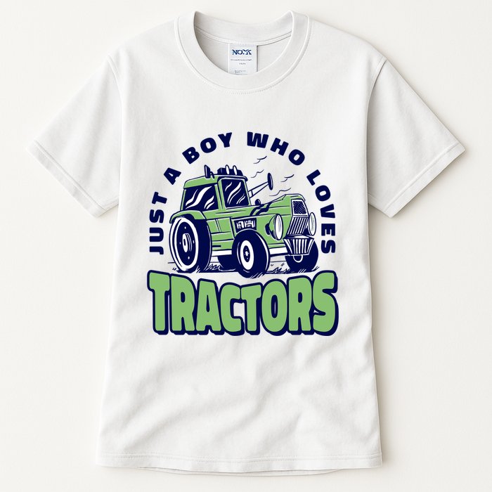 Just A Boy Who Loves Tractors Tall T-Shirt