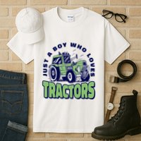 Just A Boy Who Loves Tractors Tall T-Shirt