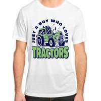 Just A Boy Who Loves Tractors Adult ChromaSoft Performance T-Shirt