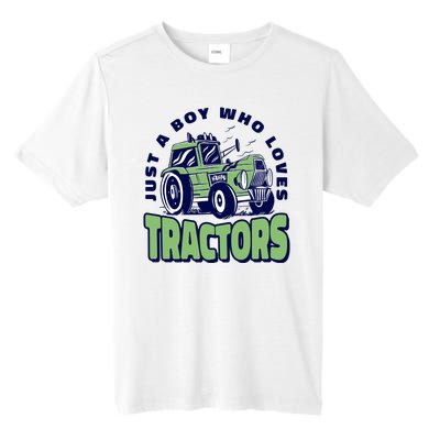 Just A Boy Who Loves Tractors Tall Fusion ChromaSoft Performance T-Shirt