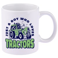 Just A Boy Who Loves Tractors 11oz C Handle Ceramic Mug