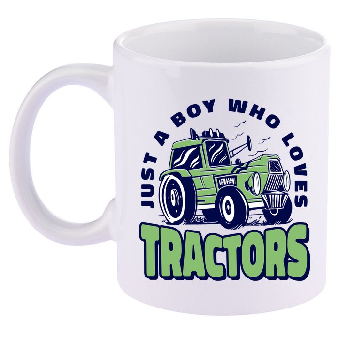 Just A Boy Who Loves Tractors 11oz C Handle Ceramic Mug