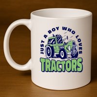 Just A Boy Who Loves Tractors 11oz C Handle Ceramic Mug