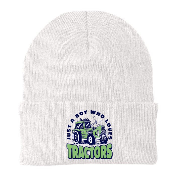 Just A Boy Who Loves Tractors Knit Cap Winter Beanie