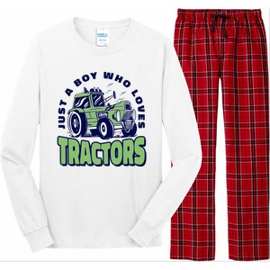 Just A Boy Who Loves Tractors Long Sleeve Pajama Set