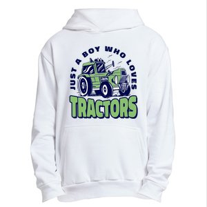 Just A Boy Who Loves Tractors Urban Pullover Hoodie