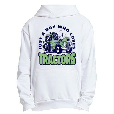 Just A Boy Who Loves Tractors Urban Pullover Hoodie