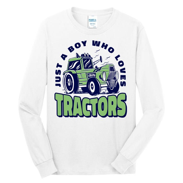 Just A Boy Who Loves Tractors Tall Long Sleeve T-Shirt