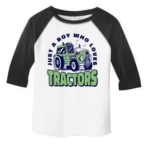 Just A Boy Who Loves Tractors Toddler Fine Jersey T-Shirt