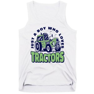 Just A Boy Who Loves Tractors Tank Top