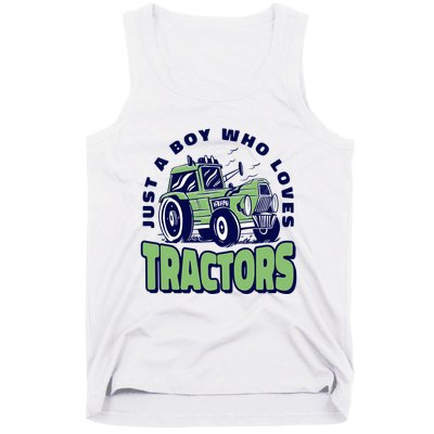 Just A Boy Who Loves Tractors Tank Top