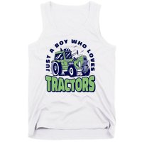 Just A Boy Who Loves Tractors Tank Top