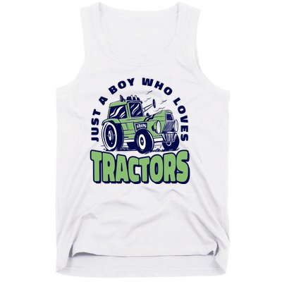 Just A Boy Who Loves Tractors Tank Top