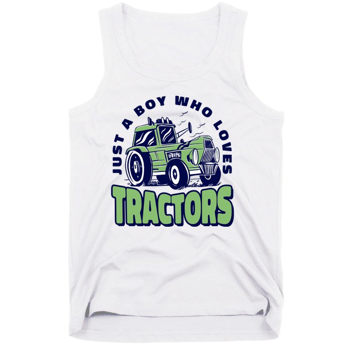 Just A Boy Who Loves Tractors Tank Top