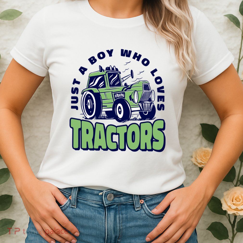 Just A Boy Who Loves Tractors Womens T-Shirt
