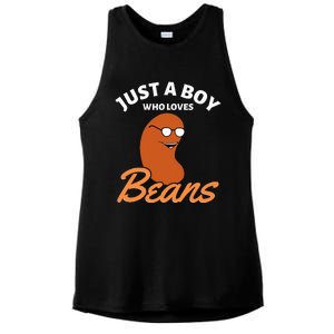 Just A Boy Who Loves Baked Beans Ladies PosiCharge Tri-Blend Wicking Tank