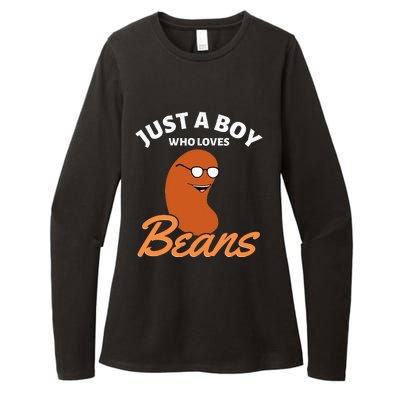 Just A Boy Who Loves Baked Beans Womens CVC Long Sleeve Shirt