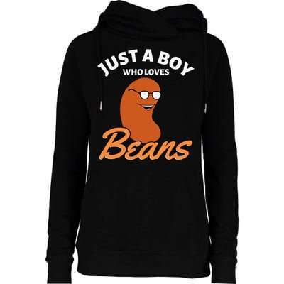 Just A Boy Who Loves Baked Beans Womens Funnel Neck Pullover Hood