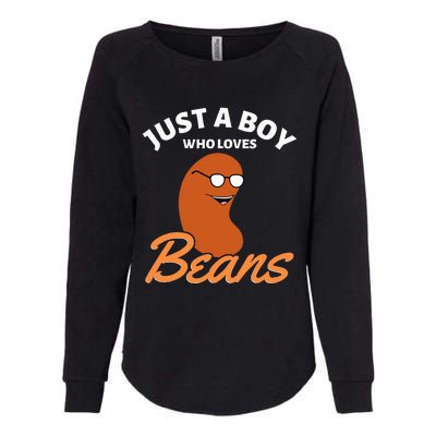 Just A Boy Who Loves Baked Beans Womens California Wash Sweatshirt